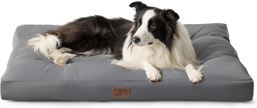 Bedsure Washable Large Dog Bed 91x68x9cm Oxford Fabric Grey