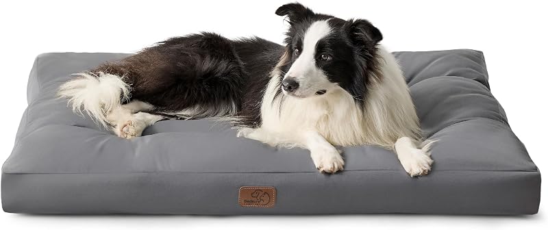 Bedsure Washable Large Dog Bed 91x68x9cm Oxford Fabric Grey