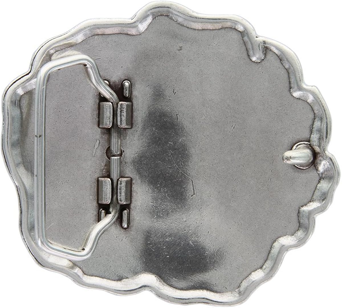 3-d Engraved Rose Belt Buckle Made for 1.5" Wide Straps (Antique Silver): Clothing