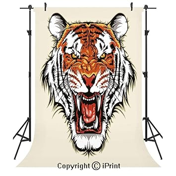 Amazon Com Tiger Photography Backdrops Angry Ready To Attack