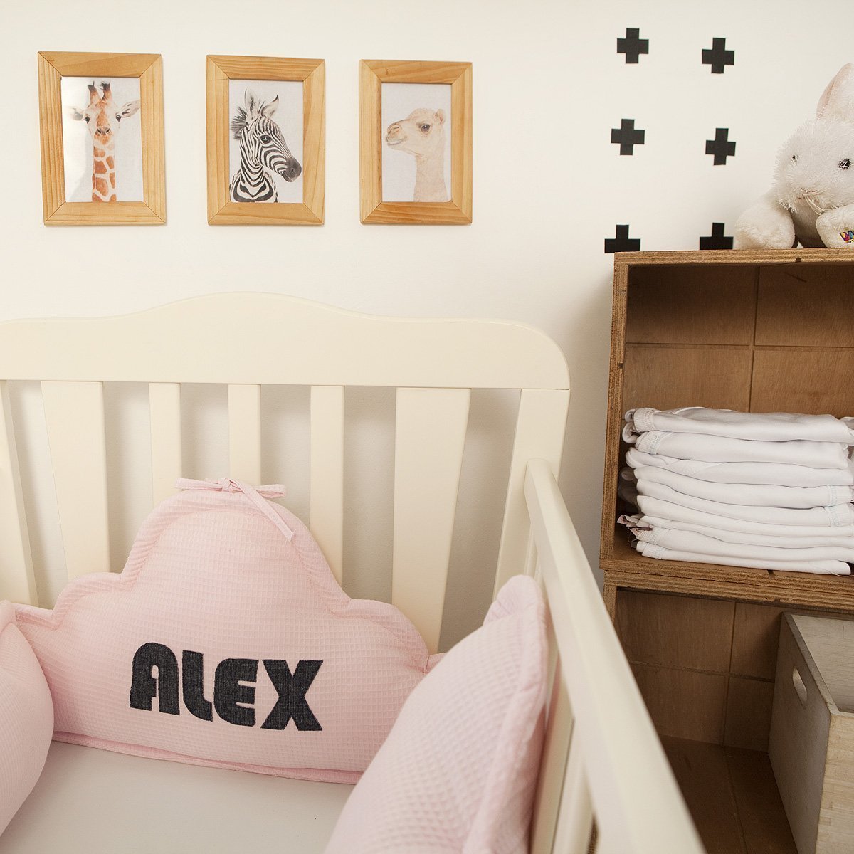 Amazon Com Personalized 3 Piece Crib Bumpers Pink Cloud Pillows