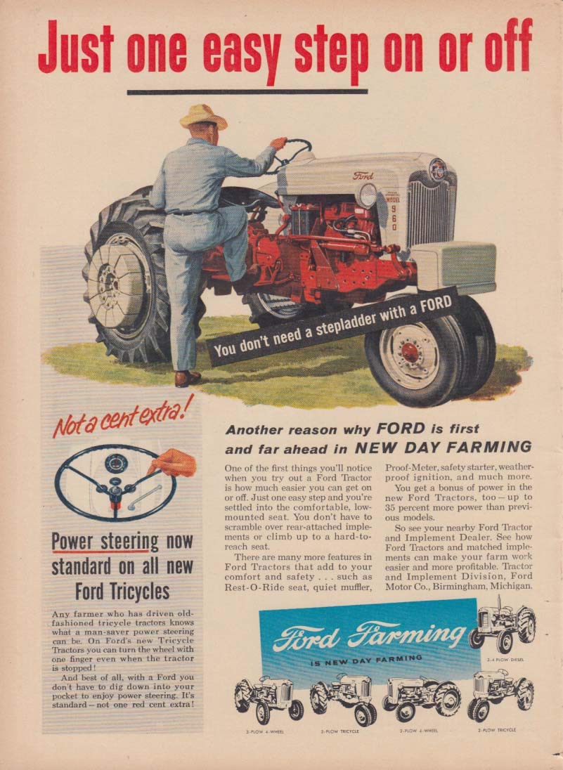 Just One Easy Step On Or Off Ford Farm Tractor Ad 1956 At Amazon's Download  Image Ford Tractor Power Steering Diagram Pc Android Iphone