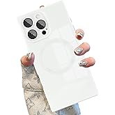 PSIOXY Designed for iPhone 16 Pro Max Case Compatible with Magsafe Cover Camera Lens Protector Military Grade Protection Shockproof Soft TPU Slim Magnetic Phone Case for iPhone 16 Pro Max White