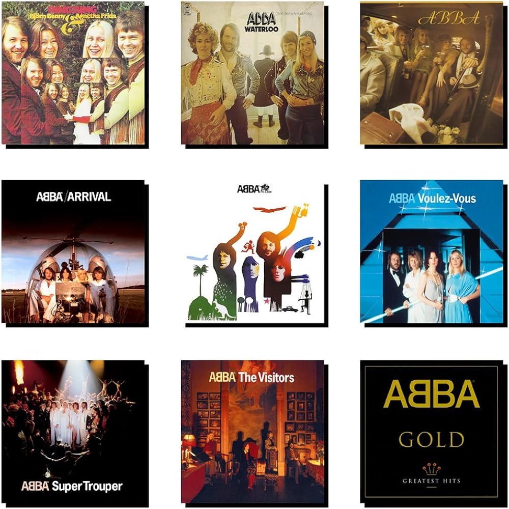 ABBA Album Cover Collection Poster Amazon.co.uk Clothing