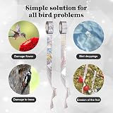 Partideal 2 Packs Bird Scare Tape 328ft Reflective Double Sided Deterrent 2.4cm view 4