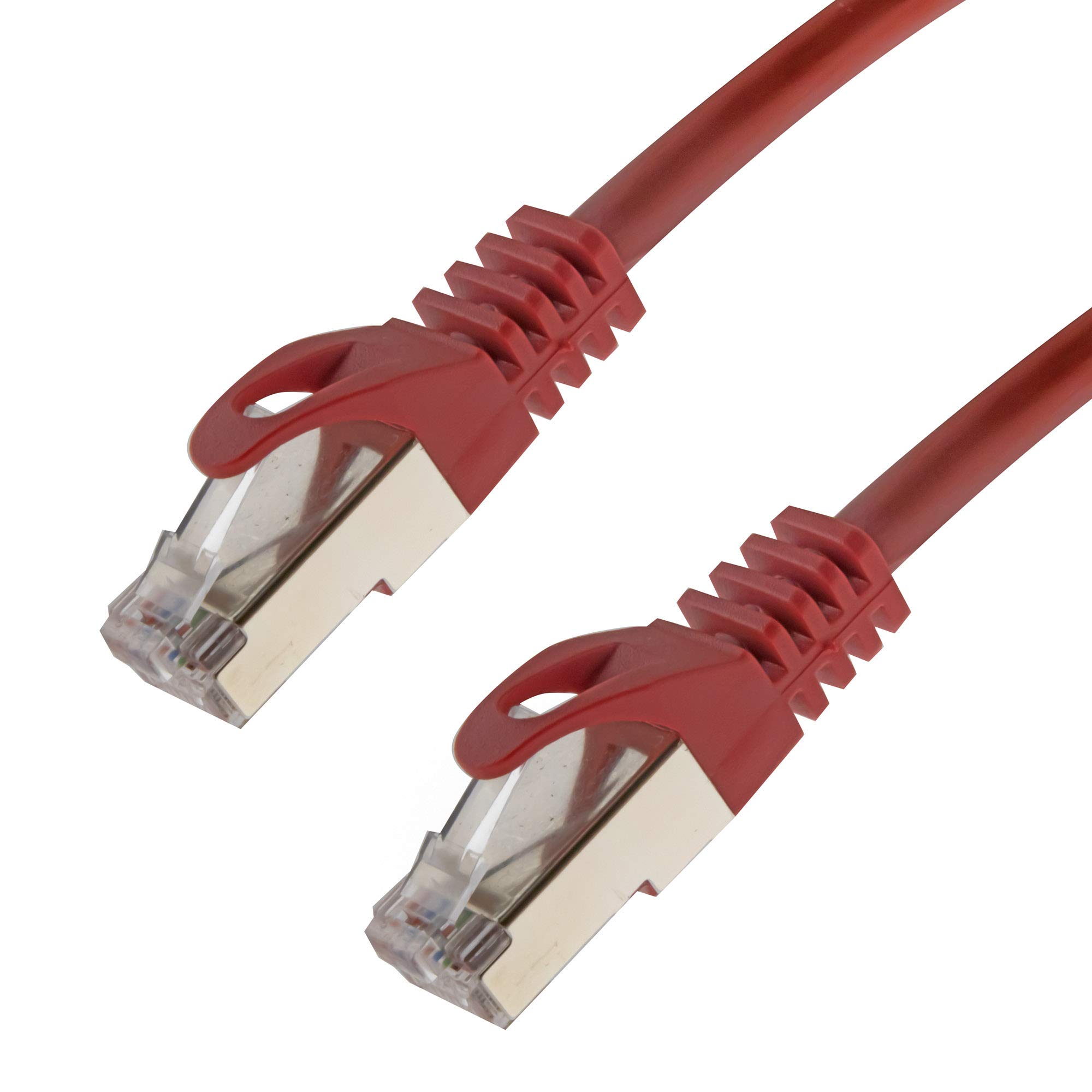 Network Cable S/FTP PIMF Cat. 7 0.50 m Red Patch Cable Gigabit Ethernet LAN DSL CAT7 Cable — image 1