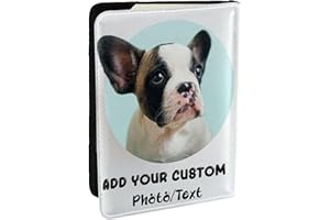 Customized Passport Holder for Travel Men Women, Personalized Passport Cover Case Leather Design Your Own Photo Name Text Pic