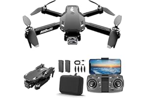 AAMYUP Drone with Camera for Adults Kids 2k One-Key Take Off/Landing FPV RC Drone with Camera for Beginners Headless Mode, 3 Speeds, 360° Flip, 2 Batteries Mini Drone for Adults Black