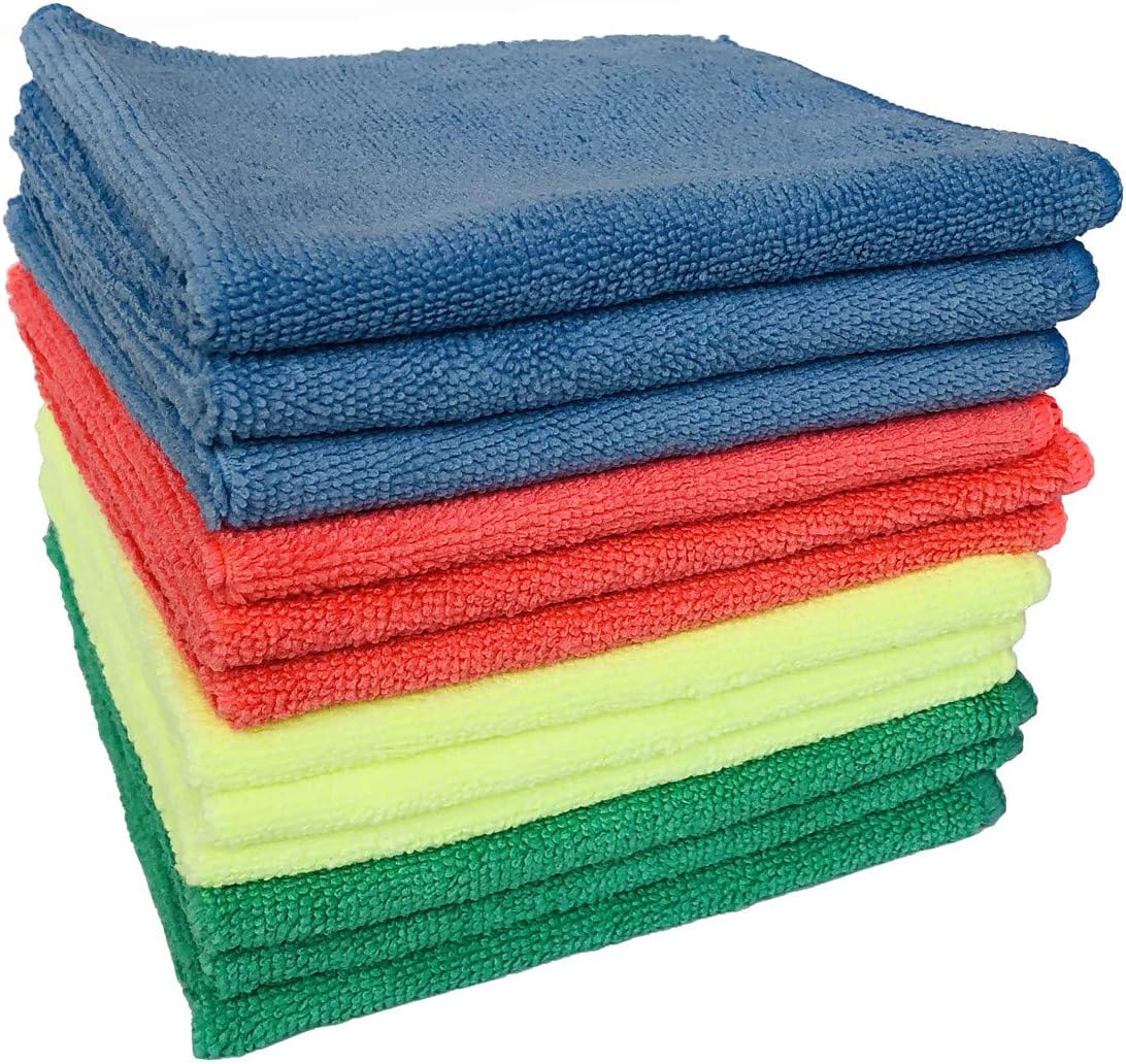 Clean Fairy Microfiber Cleaning Cloth, Size 11.81“ x 11.81“ (1 Dozen (12 pcs)): Health & Personal Care