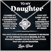 Xukaenus Daughter Gift From Dad, Daughters Necklace From Dad, Daughter Necklaces From Daddy, Father Daughters Birthday Gifts, Christmas Gifts To Her From Father, Jewelry Pendant With Card