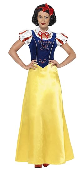 Smiffys 24643S - Fever Damen Schneewittchen Kostüm, Größe: 36-38, gelb