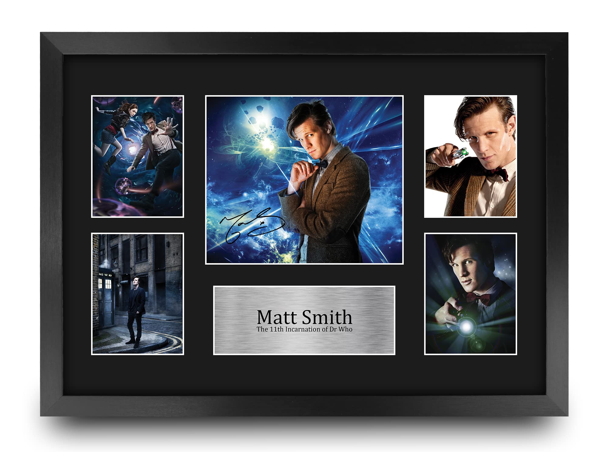 HWC Trading FR A3 Matt Smith Dr Who Gifts Printed Signed Autograph Picture for TV Show Fans - A3 Framed