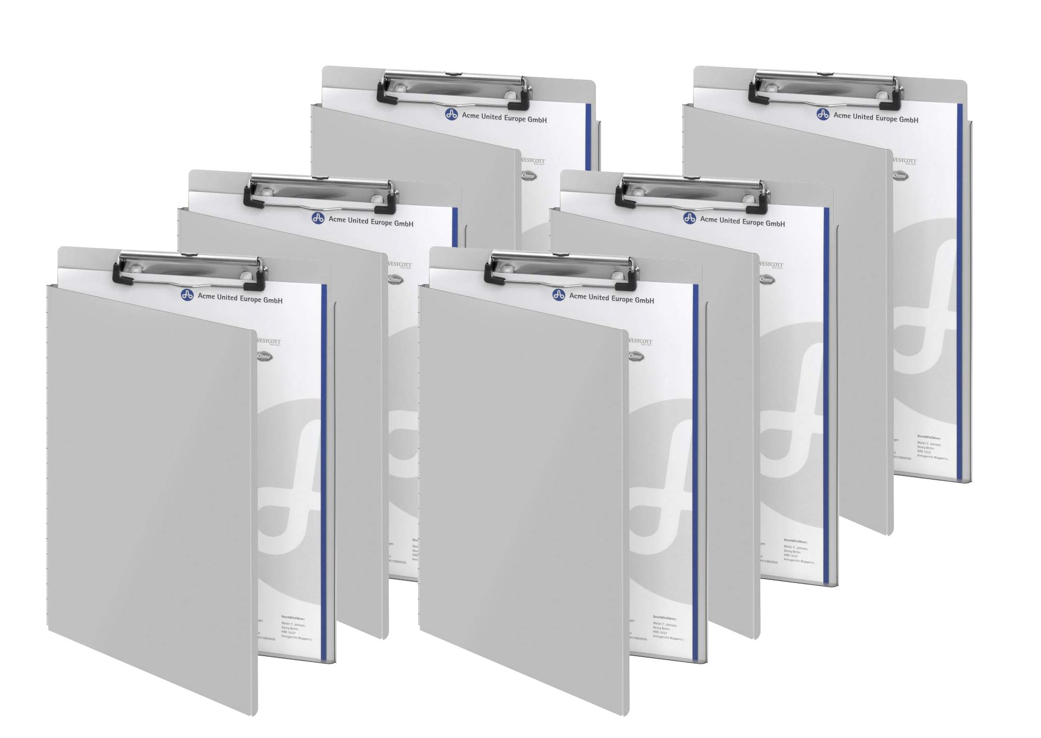 Westcott E-17005 00 I Terminal Board from Aluminium with Protection Flap and Eyelet Hanger, DIN A4, 6 pcs