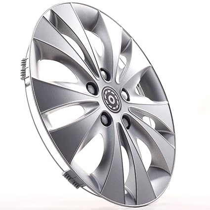 4 Tapacubos Tapacubos tipo Storm Plata apta para Alfa 15 pulgadas Llantas de Acero