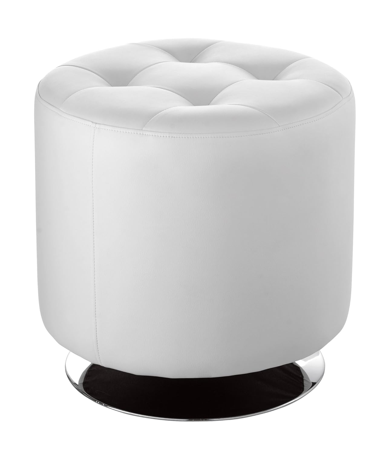 Best faux leather round ottoman