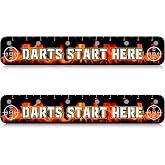 Amyhill 2 Pcs Dart Floor Marker Throw Line for Players Party | 23.23 x 4.15 Inches, Toe Marker Mat for Dartboard Setup, Surface Protects Floors, PVC Throwing Line, Home Bar Party Game Use