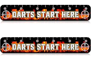 Amyhill 2 Pcs Dart Floor Marker Dart Throw Line Accessories for Players Party Game, 23.23 x 4.15 Inches