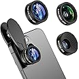Phone Camera Lens 3 in 1 Kit, COSULAN Phone Lens Kit - 235° Fisheye Lens + 25X Macro Lens + 0.62X Wide Angle Lens, Clip on Cell Phone Lens Camera Compatible with iPhone Samsung Android Smartphones