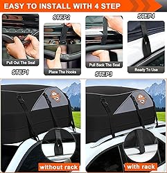 Sailnovo Car Rooftop Cargo Carrier Roof Bag, 20
