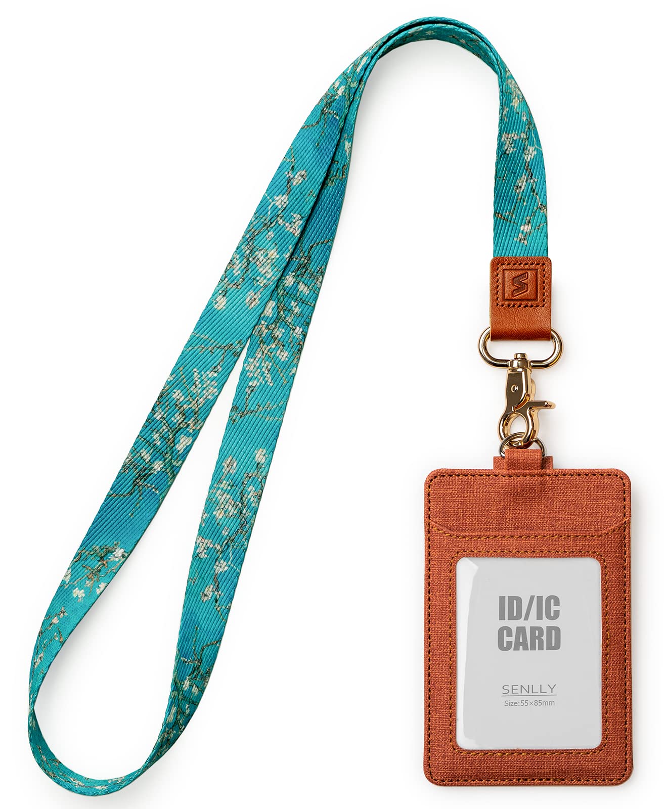 SENLLY ID Badge Holder Gift with Cute Neck Lanyard Strap, 2 Card Slots and 1 Clear ID Window, for Women and Men,Free Size — image 1