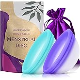 Ecoblossom Menstrual Original Disc - Set of 2 Reusable Period Discs Regular (Large Disc (Pack of 2))