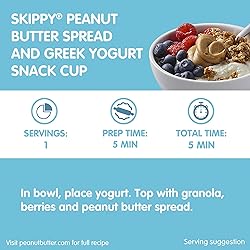 SKIPPY Natural Peanut Butter Spread, Creamy, 7 g