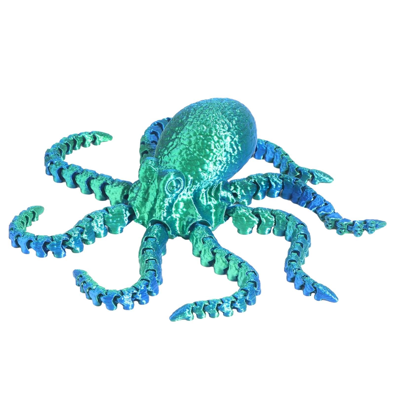 Wezalget Printed Articulated Octopus Fidget Toy | Sea Creature Animal Model Figurine for Home Decoration | for Kids and Adults