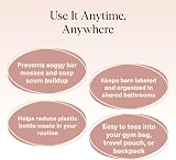 Kitsch Terracotta Bar Soap Saver Bag, Recycled Mesh Pouch for Shampoo & view 6
