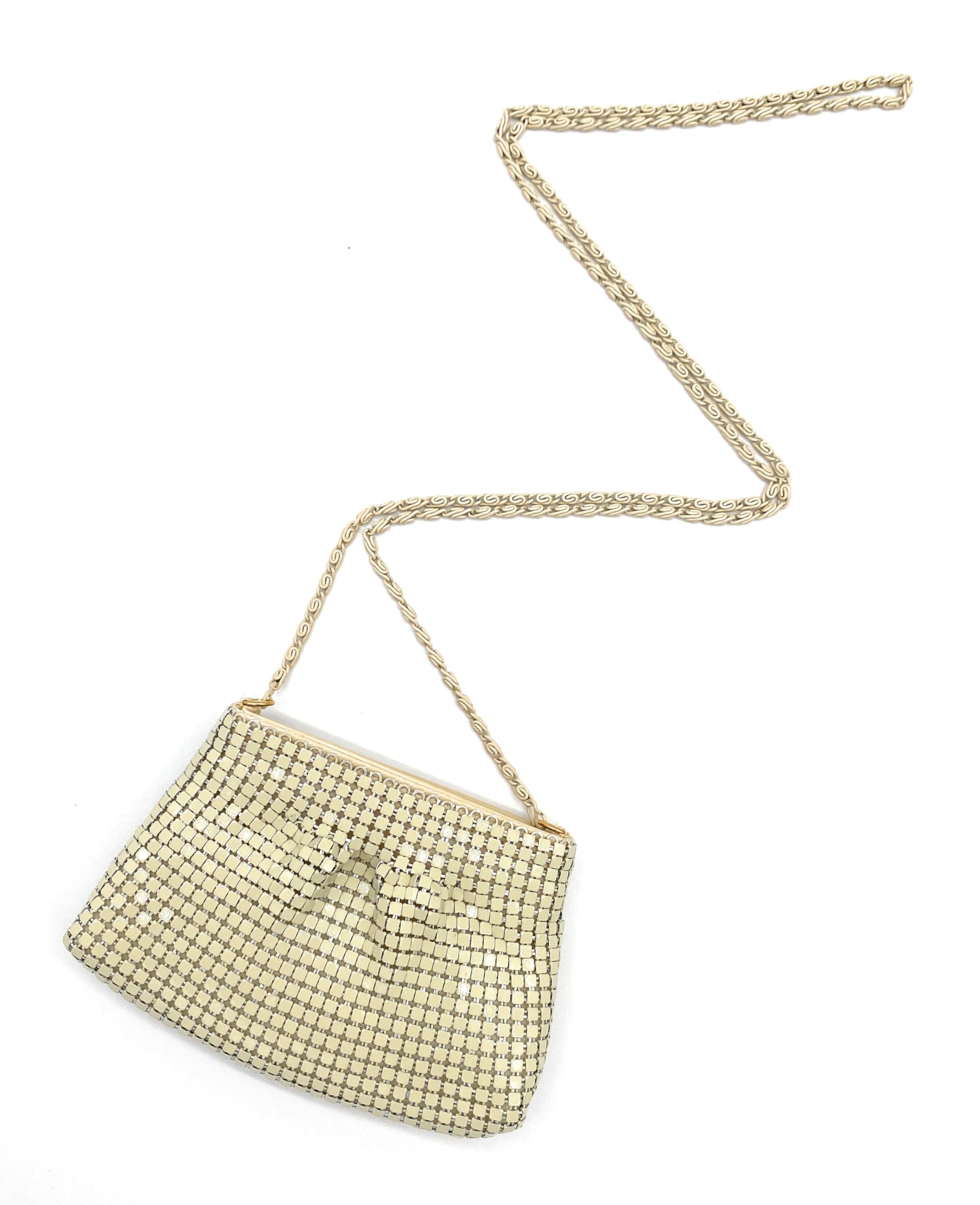 Photo 1 of Vintage Mini Crossbody Purse for Women – Shiny Metal Mesh Coin & Card Holder with Chain, Small Evening Pouch Bag