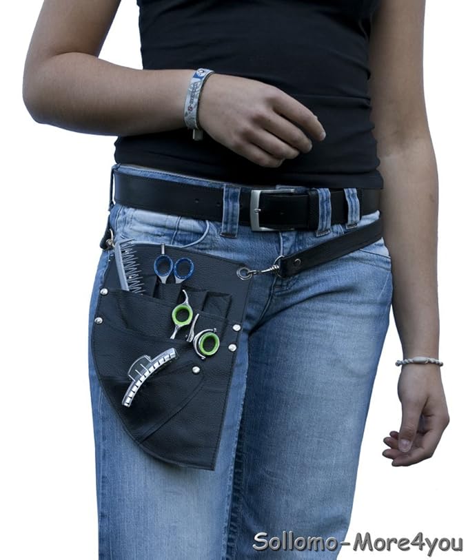 Friseur - Werkzeugtasche Farbe: schwarz Echt Leder