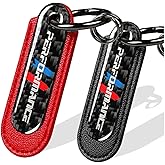 muekzru Carbon Fiber Leather Set Car Keychain,Universal keychain Fashion Sports Keychains Keyring Business Gift Birthday