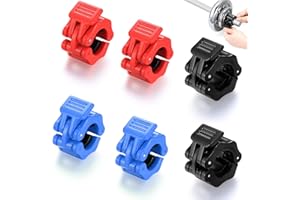 1-Inch Barbell Clips – Quick Release, Non-Slip Locking Collars for Standard Bars – Durable ABS Construction for Home and Gym 