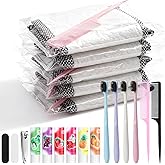 Buryeah 50 Sets Personal Hygiene Kit Basic Toiletry Kits Homeless Supplies Travel Convenience Toiletry Kit, Include 50 Toothbrush, 50 Comb, 50 Towels, 50 Nail Clippers, 50 Nail Files, 50 Lipsticks