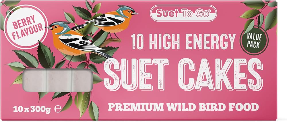 Suet To Go Berry Suet Block 10 x 300 g Bird Food UK Made