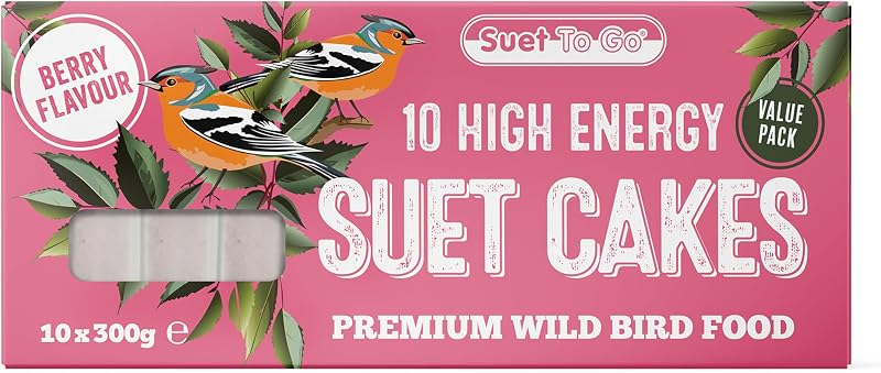 Suet To Go Berry Suet Block 10 x 300 g Bird Food UK Made