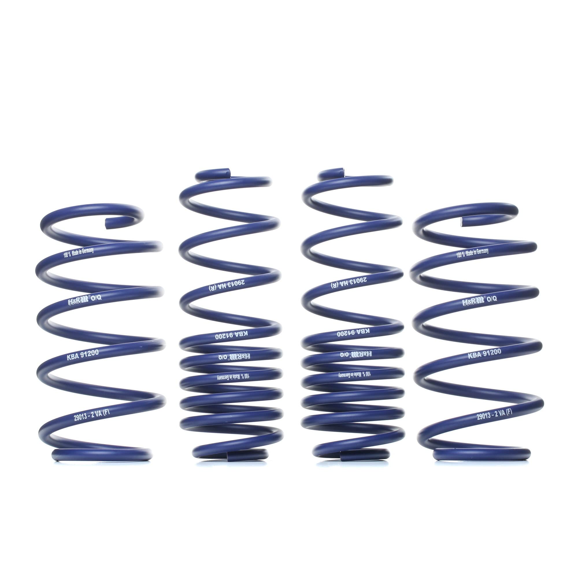 H&R Lowering Springs compatible with Volkswagen Scirocco III from 1021kg FA-Load 2008- FA30-35/RA30-35mm, Blue