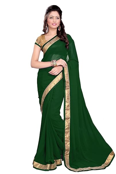 MirchiFashion Bollywood indischer Frauen Sari mit Ungesteckt Oberteil/Top Party Indians Saree Kleidung