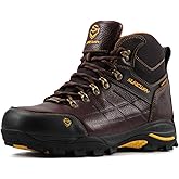 SUREWAY Men's Waterproof Steel/Soft Toe 6" Work Boot, Slip Resistant Leather Ankle Safety Boot for Construction,Roofing & Hunting,Comfort & Durability