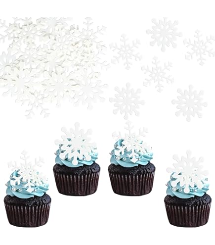 30 Piezas De Adornos De Copos De Nieve Para Cupcakes Con Purpurina De Doble Capa Temática De Invierno Con Copos De Nieve, Decoración Para Baby Shower, Niños, Cumpleaños, Fiesta De Navidad