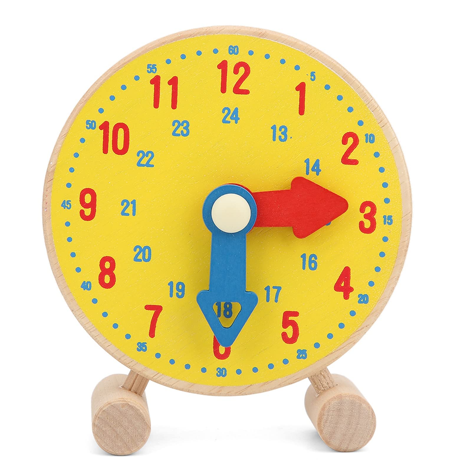 Generic Toddler Clock, Kids Learning Clock Numbers Model Toy Wooden Wooden Learning Educational Kindergarten Toy for Children