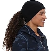TrailHeads Women’s Merino Wool Beanie - Ponytail Winter Hat for Runners