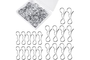 LEONTOOL 20 Pcs Deck Clip Set (10 Pcs 194208 Bow Tie Lock Cotter Pins + 10 Pcs 194209 Bow Tie Lock Cotter Pins) with Storage 