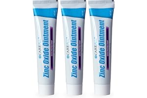 CareAll Zinc Oxide 20% Skin Protectant Barrier Ointment 2 oz (3 Pack), Relieves, Treats and Prevents Minor Skin Irritations due to Diaper Rash. Helps Seal Out Wetness. Protects Chafed Skin.