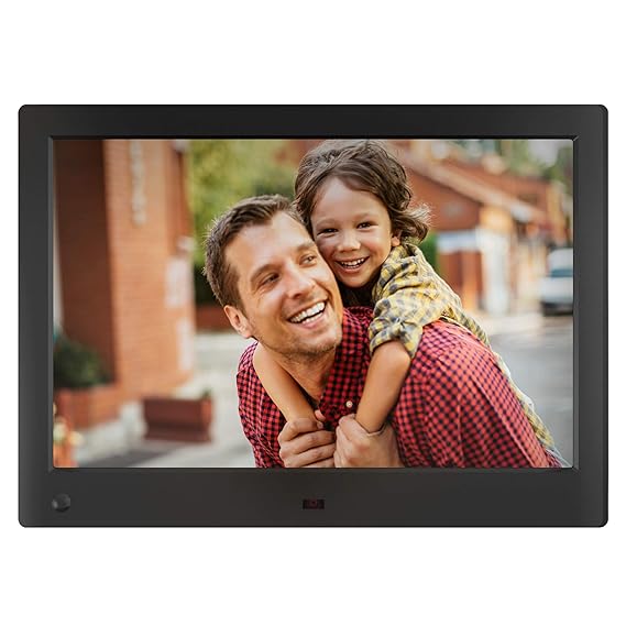NIX Advance Digitaler Bilderrahmen 10 Zoll X10H. IPS Display. Elektronischer Fotorahmen mit Uhr/Kalender-Funktion. Auto On/Of