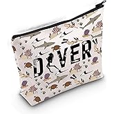 Gzrlyf Diver Makeup Bag Diver Themed Gift for Scuba Diver Gifts for Women Swim Lover Gift Scuba Diving Zipper Pouch (DIVER)