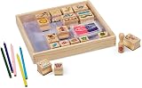 Melissa & Doug Stamp-a-Scene Fairy Garden Arts & Crafts Wooden Stamp Set Ages 4+ view 3