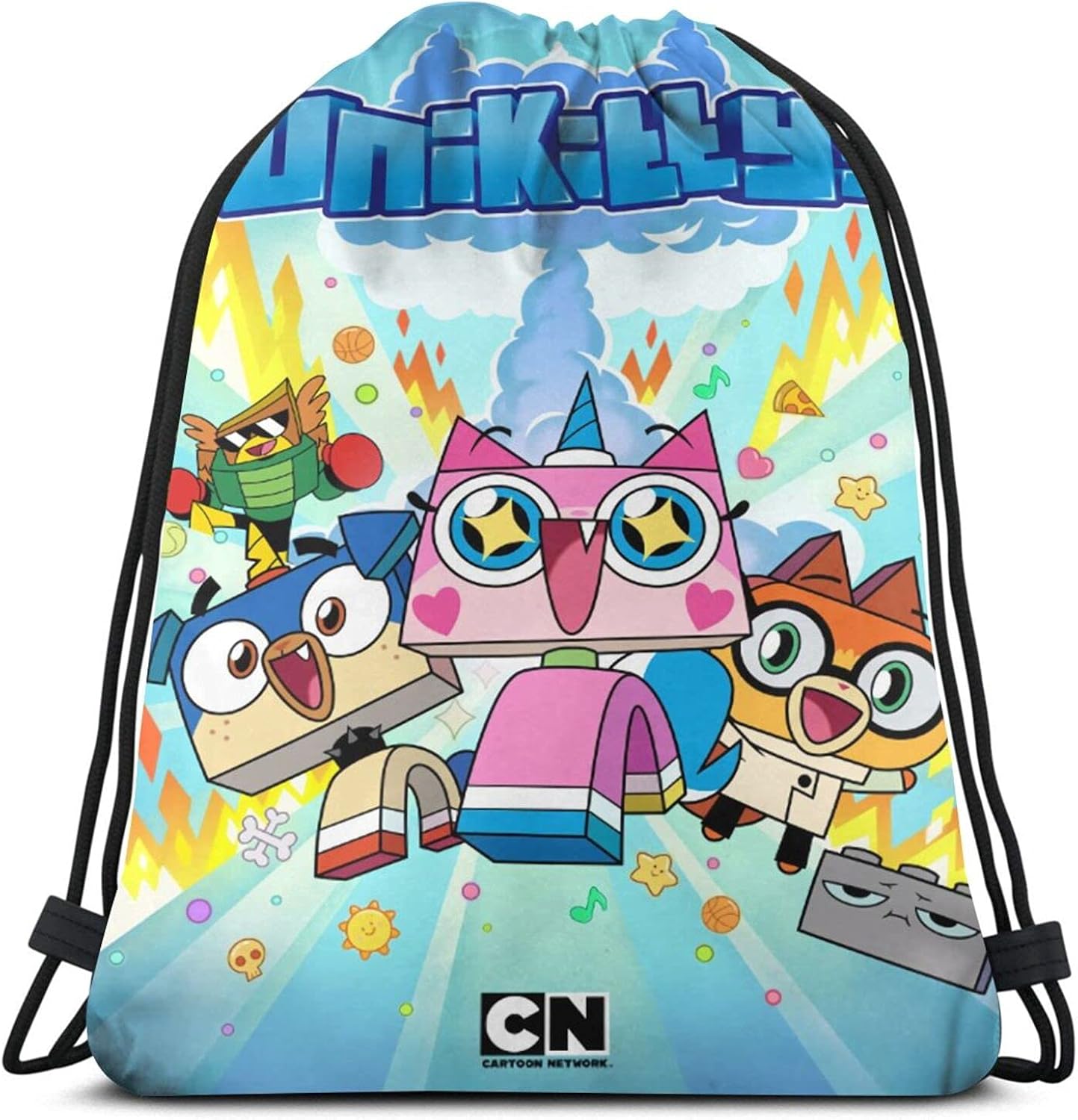 Unikitty Drawstring Bag Drawstring Backpack for Picnic Gym Sport Beach
