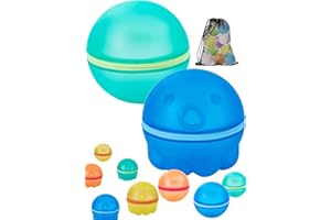 FANVEAN 8Pack Reusable Water Splash Balloons: Colorful,Self-sealing,Easy to Fill,Mesh Bag Included Toys for Summer Swimming Pool Beach Bath - Refillable Water Bomb Gifts for Kids ages 3-12/Mother/Father