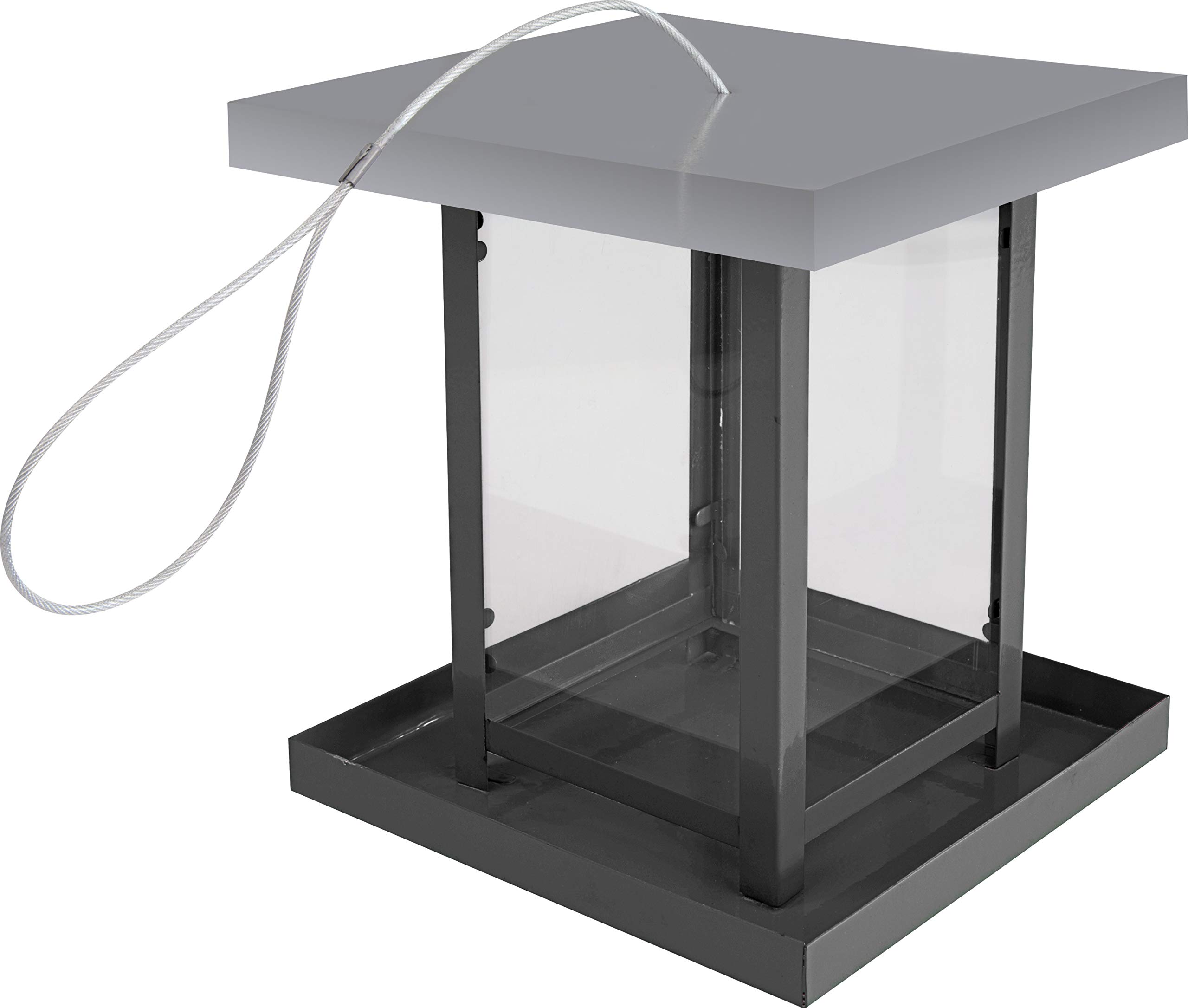 Windhager 07015 Bird Feeder Silo View Bird Feeder with Steel Fastening Rope