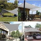 Dripex 3x5m Rectangle Sun Shade Sail Waterproof PES Polyester 95% UV Block view 7